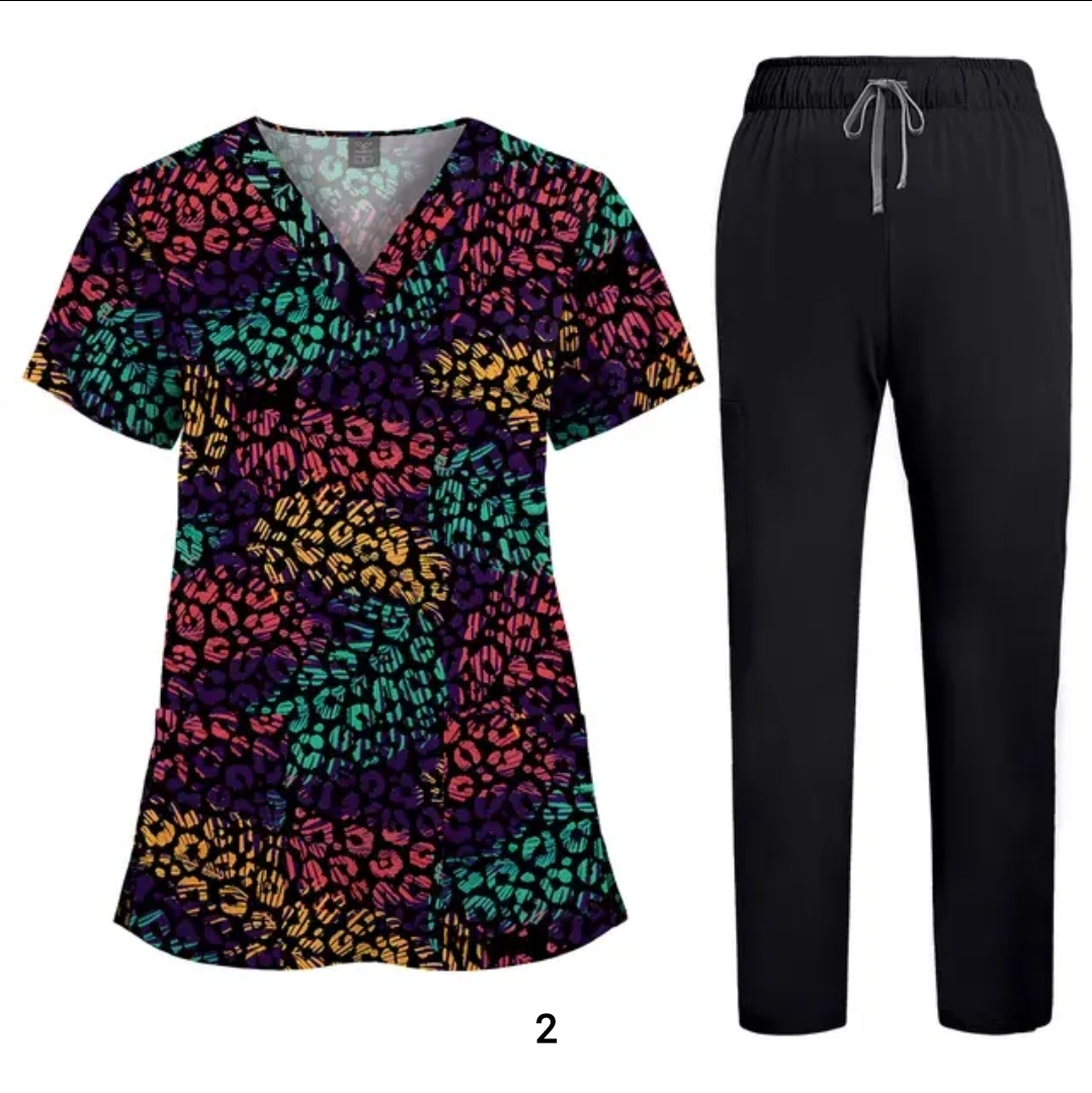 V-Neck Scrub Set – Top & Jogger Pant